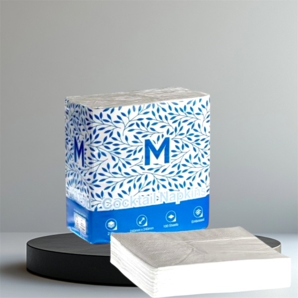 2Ply White Cocktail Serviettes Pk 250 8/ctn