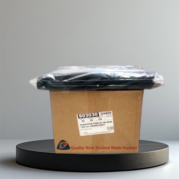 120L Black Handicart Liners 500x425x1200-40mu Pkt 50