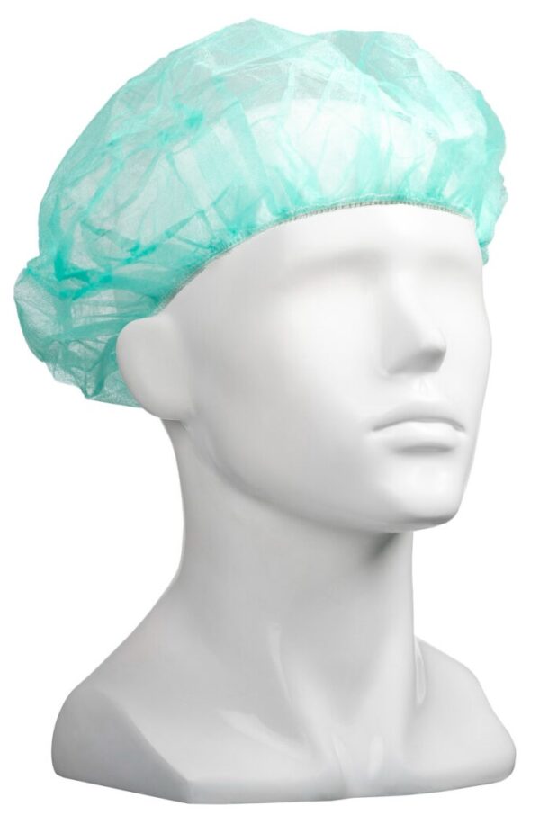Polypropylene Bouffant Hats-green 610mm Wide 12gsm