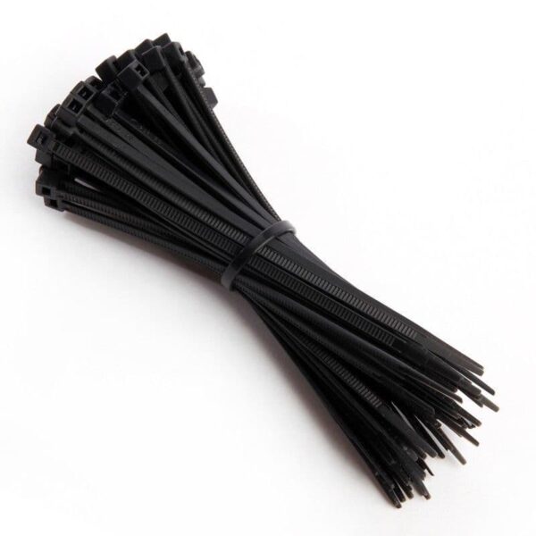 205mm x 2.5mm‎ | Cable Ties Black‎ | 100/Packet