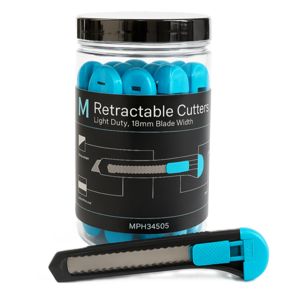 MPH34505 Economy Cutter Knives 18mm Blade 12/Jar (price per jar)