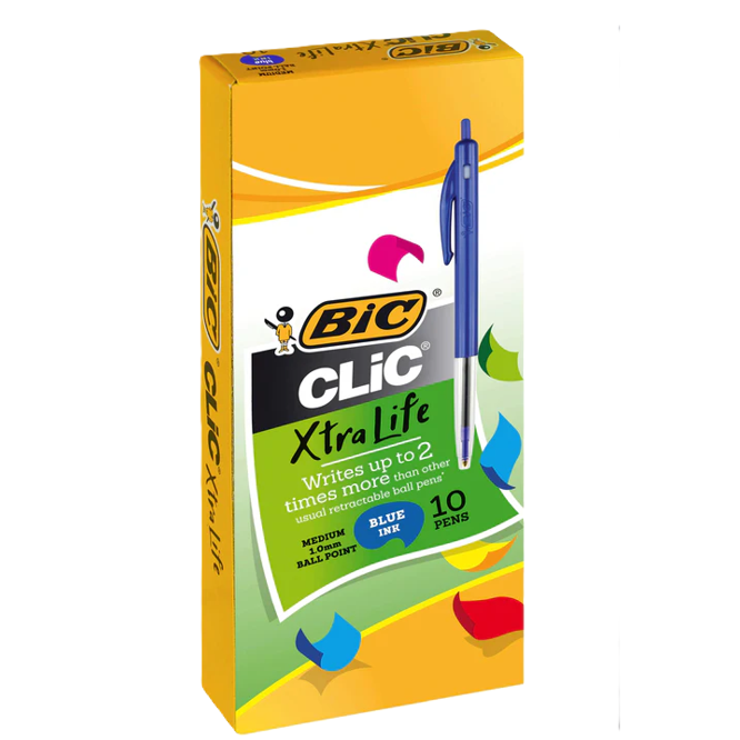 | Blue Bic Clic 2000 Pens | 10pens/packet