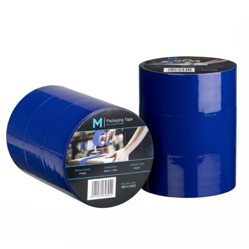 48mm x 100m | Premium Acrylic Packaging Tape-Blue | 36rolls/carton